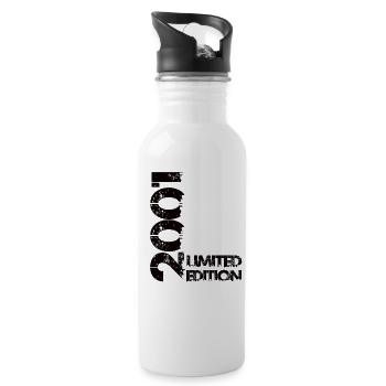 Limited Edition 2001 - Trinkflasche mit integriertem Trinkhalm - Weiß - Rechts