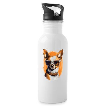 Cool Chihuahua - Gourde avec paille intégrée - blanc - Droite