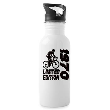 Édition limitée des années 1970 Limited Edition vélo - Gourde avec paille intégrée - blanc - Droite