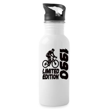 Édition limitée 1990 Vélo en édition limitée - Gourde avec paille intégrée - blanc - Droite