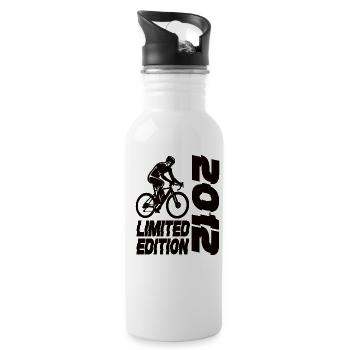 Limited Edition 2012 Limited Edition Fahrrad - Trinkflasche mit integriertem Trinkhalm - Weiß - Rechts