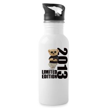 Limited Edition 2013 Bear Bears Birthday 2013 - Water bottle with straw - white - Right