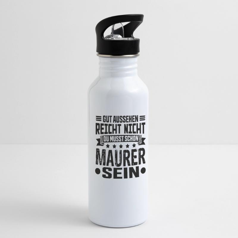 Bricklayer Building Construction Structural Engineer Bricklayer Funny Water bottle with straw