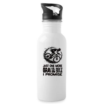 Just One More Gravel Bike I Promise Gravel Bikes - Water bottle with straw - white - Right