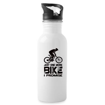 Just One More Bike I Promise Downhill Mountainbike - Water bottle with straw - white - Right