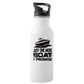 Juste un bateau de plus que je promets bateau yacht bateau à moteur - Gourde avec paille intégrée - blanc - Droite