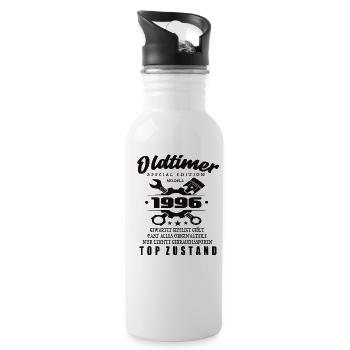 Oldtimer Special Edition Model 1996 Birthday - Water bottle with straw - white - Right
