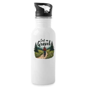 Lost on Gravel Gravel Bike Gravel Bikes - Water bottle with straw - white - Right