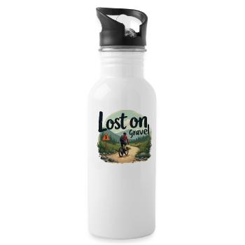 Lost on Gravel Gravel Bike Gravel Bikes - Water bottle with straw - white - Right
