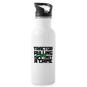 Tractor Trek Gift Tractor Pulling Tractor - Water bottle with straw - white - Right