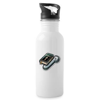 Slide to Activate Pioneer Mode - Water bottle with straw - white - Right
