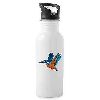Kingfisher - Water bottle with straw - white - Right