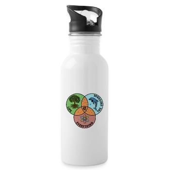 42 The Answer to Life Universe And Everything - Water bottle with straw - white - Right