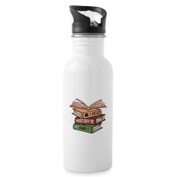 Histoire Professeur d’histoire Enseignement Cadeau - Gourde avec paille intégrée - blanc - Droite