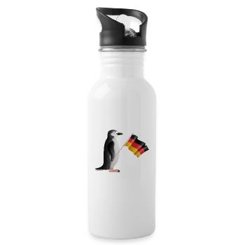 Football Football Fan Germany National Team - Water bottle with straw - white - Right