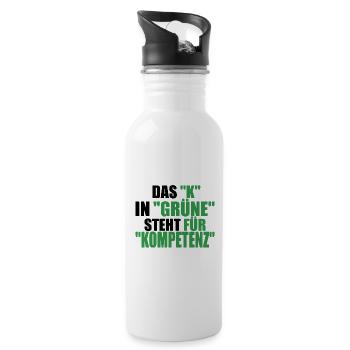 Witze Grüne Die Grünen Partei Öko Sprüche Klima - Trinkflasche mit integriertem Trinkhalm - Weiß - Rechts