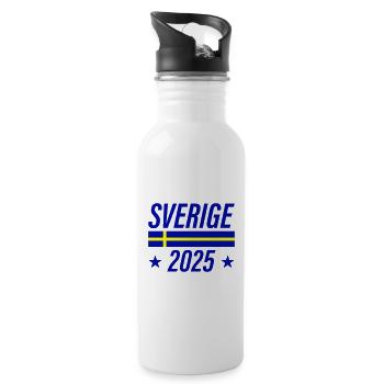 Sverige 2025 Suède - Gourde avec paille intégrée - blanc - Droite