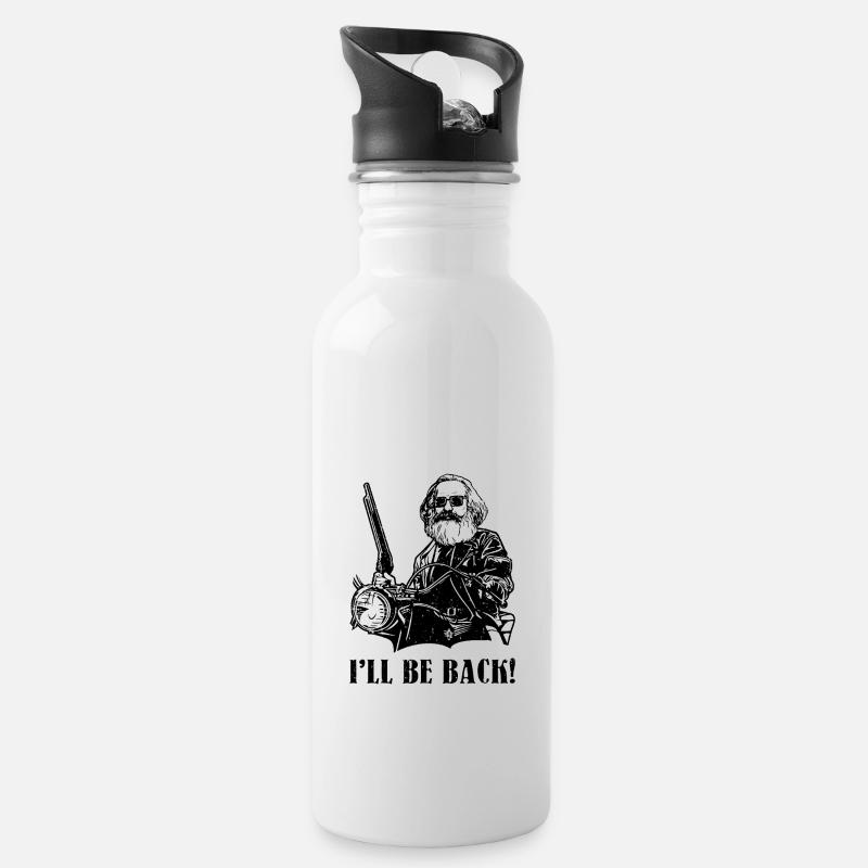 Je suis un cadeau de Karl Marx Marx Marxisme Chemnitz - Gourde avec paille intégrée - blanc