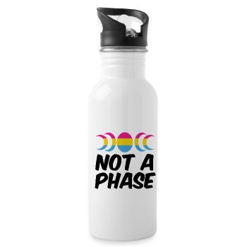 Not A Phase Gay Bisexual Pride Rainbow Lgbtq Diver - Trinkflasche mit integriertem Trinkhalm - Weiß - Rechts