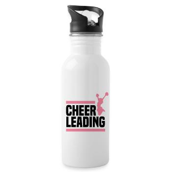 Cheer Graphic Cheerleading Cheerleader Gymnast Dan - Trinkflasche mit integriertem Trinkhalm - Weiß - Rechts