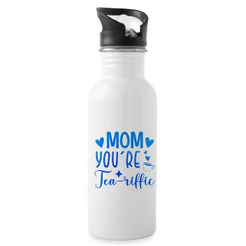 Mom You're Teariffic Tea Drinking Tea Lover Cup Of - Trinkflasche mit integriertem Trinkhalm - Weiß - Rechts