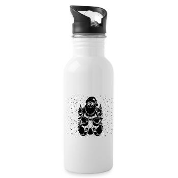 Skifahren Weihnachtsmann Skifahrer Ski Wintersport Ski - Trinkflasche mit integriertem Trinkhalm - Weiß - Rechts