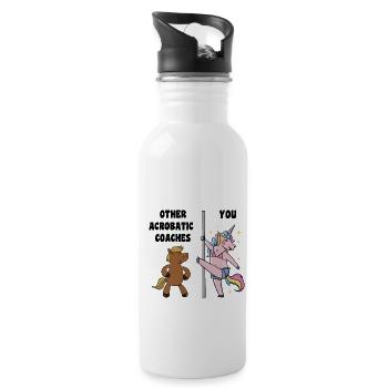 Other Acrobatic Coaches You Acrobat Gymastics Gymn - Trinkflasche mit integriertem Trinkhalm - Weiß - Rechts
