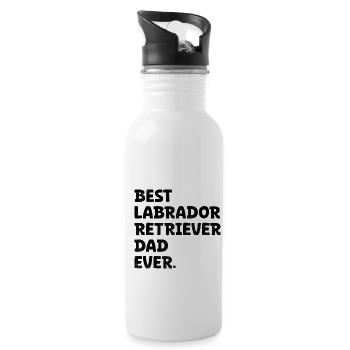 Meilleur chien de laboratoire Labrador Retriever de tous les temps - Gourde avec paille intégrée - blanc - Droite