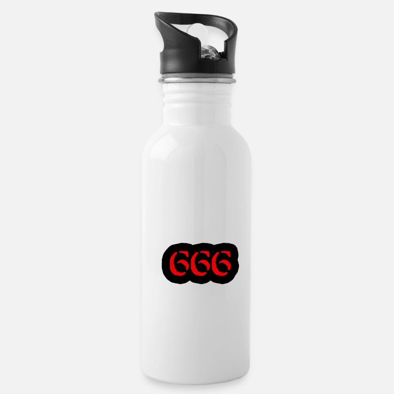 666 - Gourde avec paille intégrée - blanc