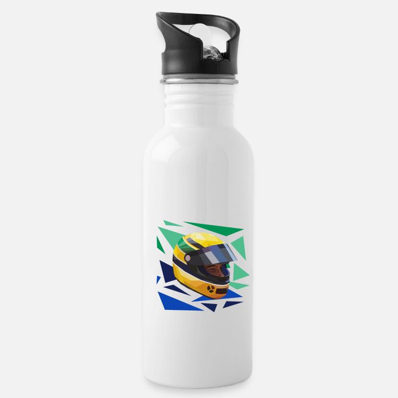 Ayrton Senna do Brasil - Gourde avec paille intégrée - blanc