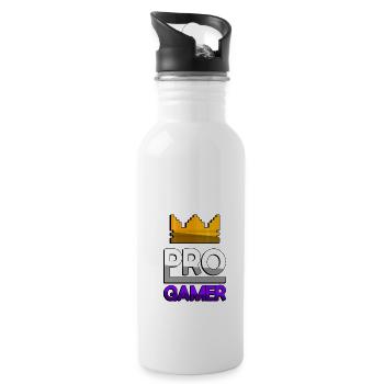 PRO GAMER (Violet) + King Crown - Jeux - Gourde avec paille intégrée - blanc - Droite