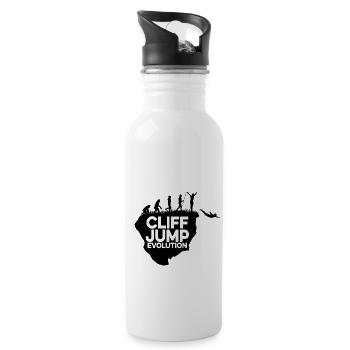 Cliff Jumping Evolution Graphic Cliff Jumper Tombs - Water bottle with straw - white - Right