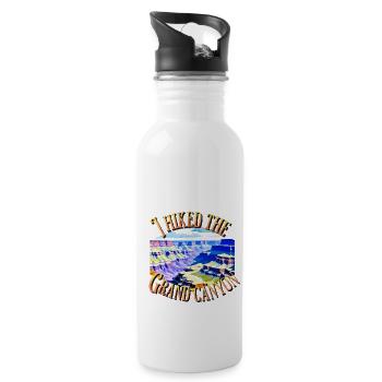 J’ai fait une randonnée dans le Grand Canyon Arizona Men Women - Gourde avec paille intégrée - blanc - Droite