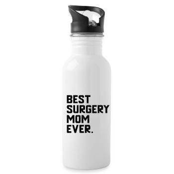 Best Surgery Mom Ever Surgeon Surgical Doctor Surg - Water bottle with straw - white - Right