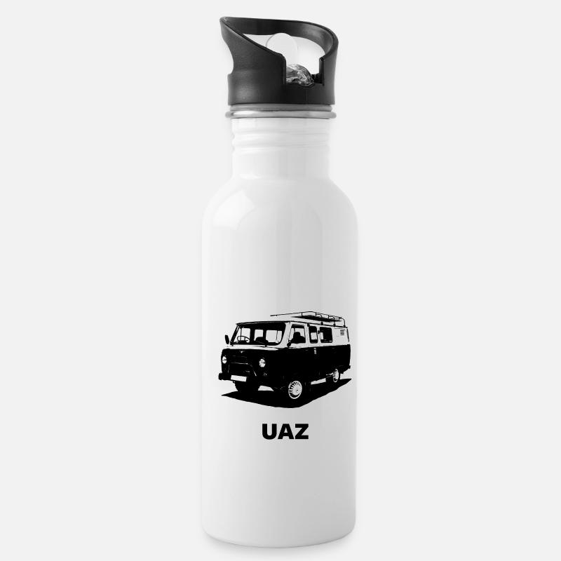 UAZ 4X4 Tout-terrain Russie Buchanka 4x4 - Gourde avec paille intégrée - blanc