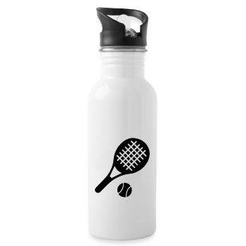 tennis - Water bottle with straw - white - Right
