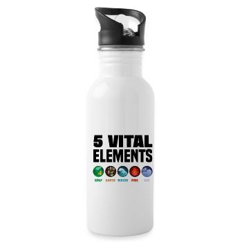 5 Vital Elements Golf Player Golfing Golfer Golf C - Trinkflasche mit integriertem Trinkhalm - Weiß - Rechts