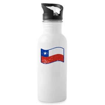 Chile - Trinkflasche mit integriertem Trinkhalm - Weiß - Rechts