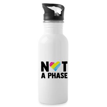 Not A Phase Gay Bisexual Pride Rainbow Lgbtq Diver - Trinkflasche mit integriertem Trinkhalm - Weiß - Rechts