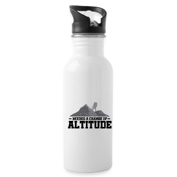 Needed A Change Of Altitude Hinking Mountaineering - Trinkflasche mit integriertem Trinkhalm - Weiß - Rechts