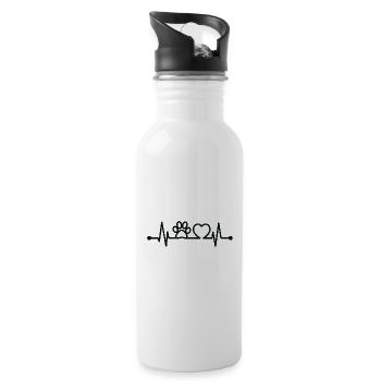 My pet, my love, my life. - Water bottle with straw - white - Right