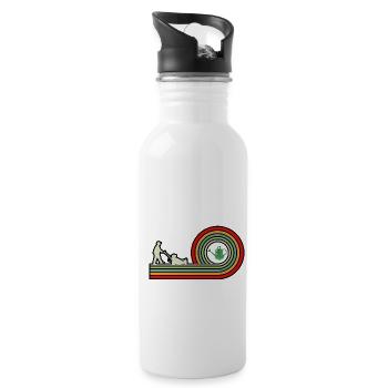 Retro Graphic Gardener Horticulturist Gardening La - Trinkflasche mit integriertem Trinkhalm - Weiß - Rechts