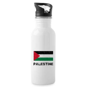Drapeau palestinien - Gourde avec paille intégrée - blanc - Droite