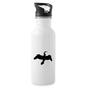 cormorant - Water bottle with straw - white - Right