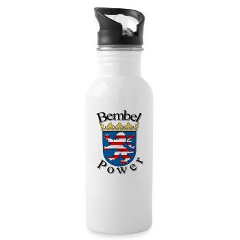 Bembel Power - Trinkflasche mit integriertem Trinkhalm - Weiß - Rechts