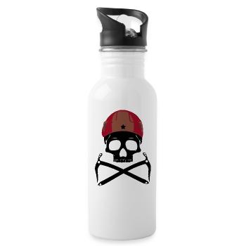 Climber Pirats skull black - Climbing Pirates - Water bottle with straw - white - Right