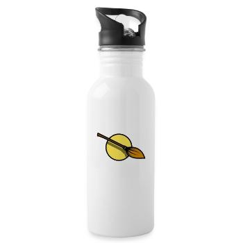 Quidditch Brom - Trinkflasche mit integriertem Trinkhalm - Weiß - Rechts