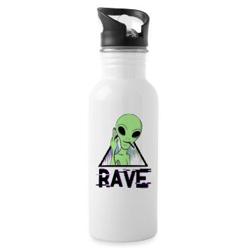 rave alien - Gourde avec paille intégrée - blanc - Droite