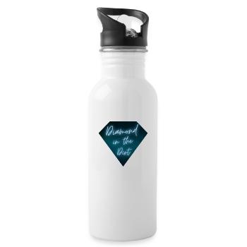 Diamond In The Dirt Classy Bling Jewelry - Water bottle with straw - white - Right