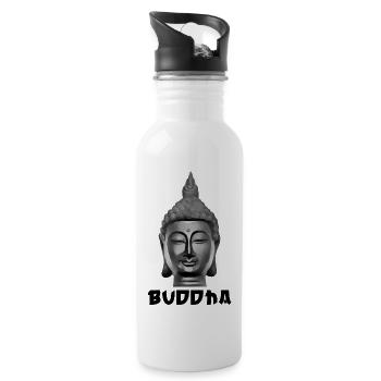 Bouddha Bouddhisme Bouddhiste Spirituel - Gourde avec paille intégrée - blanc - Droite